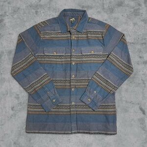 Billabong Offshore Wave Washed M Button Down Flannel Shirt Men's NWOT